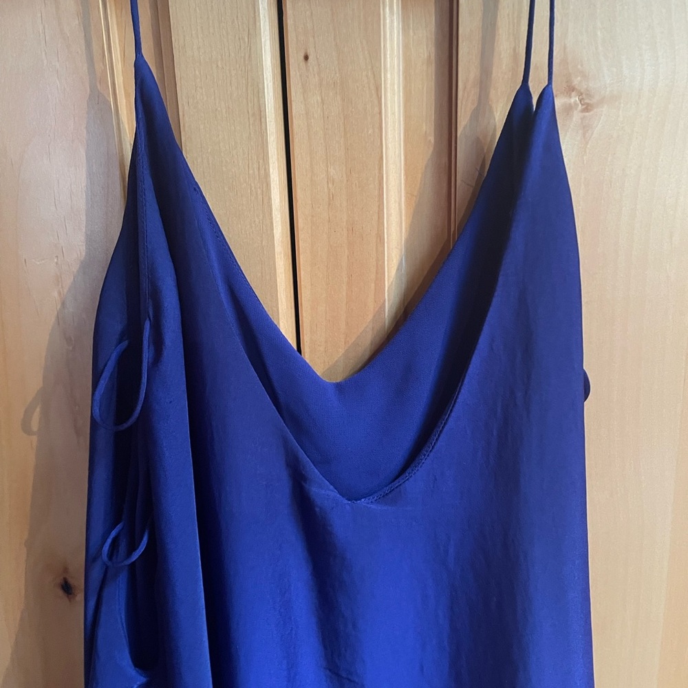 Deep Purple 100% Polyester Spaghetti Strap Maxi - image 7